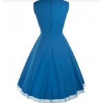 Sky blue  Buenos Ninos Women's 1950s V Neck Vintage Cut Out Retro Party Cocktail Dresses