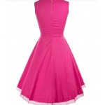 Magenta  Buenos Ninos Women's 1950s V Neck Vintage Cut Out Retro Party Cocktail Dresses