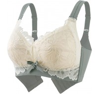 Laurel Green AILIVIN 32-42(B-DDD) Lightly Latex Lined Cup Wirefree Unpadded Full Coverage Plus Size Minimizer Bra