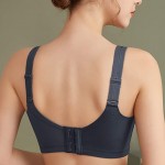 Dress Blues AILIVIN 32-42(B-DDD) Lightly Latex Lined Cup Wirefree Unpadded Full Coverage Plus Size Minimizer Bra Dress Blues AILIVIN 32-42(B-DDD) Lightly Latex Lined Cup Wirefree Unpadded Full Coverage Plus Size Minimizer Bra