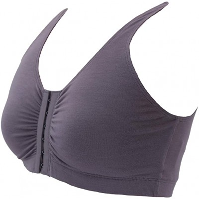 Grey Post Surgery Front Closure Bra